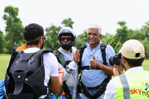 skydiving aircraft at Narnaul airstrip